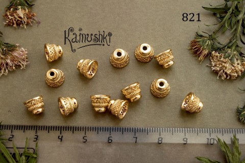 Шапочка-концевик конусообразная, 6,5х8 мм, №821, 1 шт Шапочка-концевик конусообразная, 6,5х8 мм, №821, 1 шт