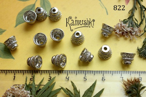 Шапочка-концевик конусообразная, 6,5х8 мм, №822, 1 шт