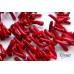 Коралл красный, палочки разной формы, набор 9 бусин