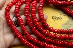 Коралл красный, крупные диски, набор 10 см