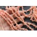 Коралл лососевый, светлый, палочки тонкие, набор 11,5 см