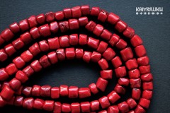 Коралл красный, цилиндры 10-12 мм, набор 9 см