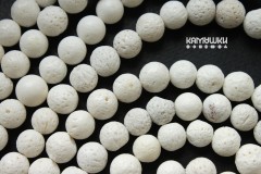 Коралл белый губчатый, шар 8-10 мм, набор 9 см Коралл белый губчатый, шар 8-10 мм, набор 9 см