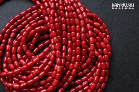 Коралл красный, рис 3,5х6 мм, набор 9 см
