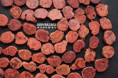 Коралл губчатый красный, крупные срезы, набор 3 бусины Коралл губчатый красный, крупные срезы, набор 3 бусины