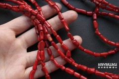 Коралл красный, палочки разной формы, набор 9,5 см