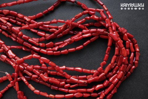 Коралл красный, палочки разной формы, набор 9,5 см