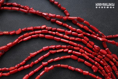 Коралл красный, палочки разной формы, набор 9,5 см