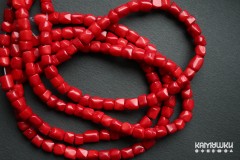 Коралл красный, цилиндры маленькие, набор 9,5 см