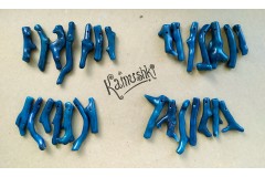 Коралл бирюзовый, палочки разной формы, набор 7 бусин