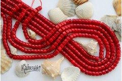 Коралл красный, рондель, набор 9,5 см Коралл красный, рондель, набор 9,5 см