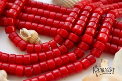 Коралл красный, рондель, набор 9,5 см Коралл красный, рондель, набор 9,5 см