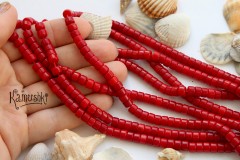 Коралл красный, рондель, набор 9,5 см Коралл красный, рондель, набор 9,5 см