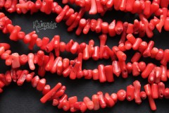Коралл кораллово-красный, палочки разной длины, набор 9,5 см