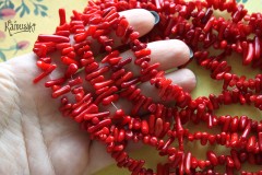 Коралл красный, палочки, набор 9,5 см Коралл красный, палочки, набор 9,5 см