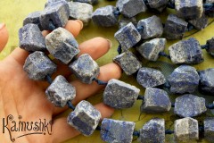 Лазурит, крупные куски, набор 4 бусины Лазурит, крупные куски, набор 4 бусины