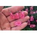 Подвеска "мишка", ярко-розовый, пластик, 2 см, серебристый штифт, 1 шт. 