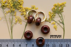 Обсидиан махагон, бусина "пандора", 14 мм, 1 шт Обсидиан махагон, бусина "пандора", 14 мм, 1 шт