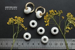 Магнезит, бусина "пандора", 14 мм, 1 шт