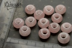 Розовый кварц, облагороженный, бусина "Пандора", 14 мм, 1 шт Розовый кварц, облагороженный, бусина "Пандора", 14 мм, 1 шт