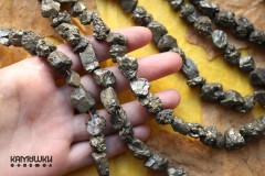Пирит, необработанные куски крупные, набор 9 см
