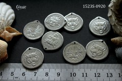 Подвеска двухсторонняя "леопард" 20х21,5 мм, №1523S-0920, 1 шт