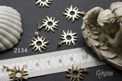 Подвеска "солнце" 18х20 мм, №2134, 1 шт Подвеска "солнце" 18х20 мм, №2134, 1 шт