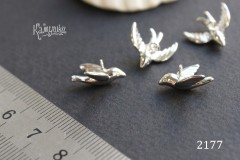 Подвеска "ласточка", 13х14 мм, №2177-0920, 1 шт