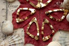 Подвеска "треугольник, мятый металл" №871, 1 шт Подвеска "треугольник, мятый металл" №871, 1 шт