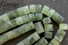 Пренит, рондель матовый, набор 10 бусин