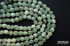 Пренит, средняя галтовка, овал, 12х15 мм, набор 9 см