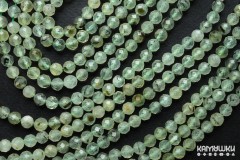 Пренит, шар граненый 6 мм, набор 16 бусин