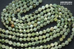 Пренит, шар крупной огранки 7 мм, набор 12 бусин