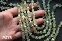 Пренит, шар крупной огранки 7 мм, набор 12 бусин