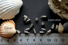 Концевик для шнура 4 мм, сталь, №1509S-0920, 1 шт Концевик для шнура 4 мм, сталь, №1509S-0920, 1 шт