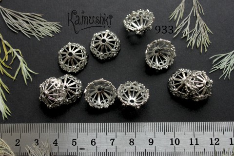 Шапочка крупная ажурная 8х16 мм, №933, 1 шт Шапочка крупная ажурная 8х16 мм, №933, 1 шт