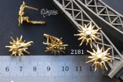 Швензы с английским замочком "солнце", 17х17 мм, №2181, 1 пара Швензы с английским замочком "солнце", 17х17 мм, №2181, 1 пара