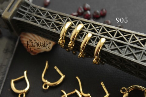 Швензы с английским замочком "гладкий полукруг", №905 , 1 пара Швензы с английским замочком "гладкий полукруг", №905 , 1 пара