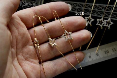 Кафф со звездой из фианитов №1610, 1 шт Кафф со звездой из фианитов №1610, 1 шт