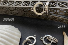 Швензы круглой формы с замочком 12х14 мм, №2355, 1 пара Швензы круглой формы с замочком 12х14 мм, №2355, 1 пара