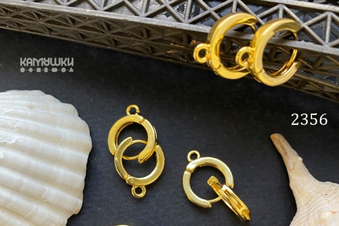 Швензы круглой формы с замочком 12х14 мм, №2356, 1 пара