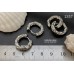 Швензы-кольца "мятый металл" 16х20 мм №2357, 1 пара