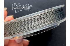 Ювелирный тросик серебристый, производство Япония, 0.25 мм, 1 метр Ювелирный тросик серебристый, производство Япония, 0.25 мм, 1 метр