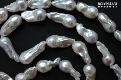 Жемчуг белый барочный средний "Капля", 10х19 мм, набор 1 бусина Жемчуг белый барочный средний "Капля", 10х19 мм, набор 1 бусина