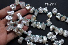Жемчуг кейши "крыло бабочки", белый, 15 мм, набор 1 бусина Жемчуг кейши "крыло бабочки", белый, 15 мм, набор 1 бусина