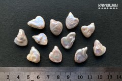 Жемчуг, барочный "ушки-рожки" 11-18 мм, 1 шт