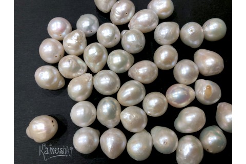 Жемчуг каплевидный - 1, белый, барочный, 1 бусина, 1 сорт