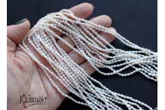 Жемчуг белый, мелкий круглый рис, набор 9 см