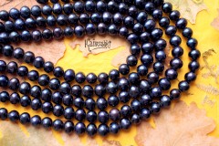 Жемчуг черный, овал-яйцо 10х12 мм, набор 9 бусин Жемчуг черный, овал-яйцо 10х12 мм, набор 9 бусин