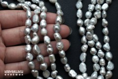 Жемчуг серый "пепельный", барочный 8-9 мм, набор 9 бусин Жемчуг серый "пепельный", барочный 8-9 мм, набор 9 бусин